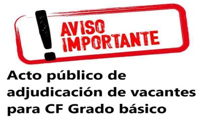 Acceso solicitud de vacantes en lista de espera CF Grado Básico