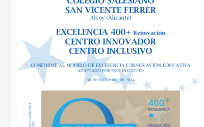 RECONOCIMIENTO IDEI CALIDAD + 400 A SALESIANOS SAN VICENTE FERRER